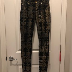 7 for all mankind black velvet jeans